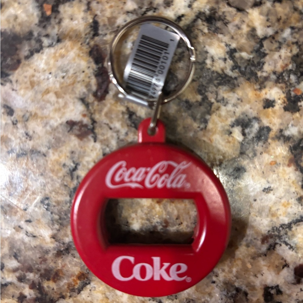 Coca Cola Vintage Red Circular Keychain Bottle Opener